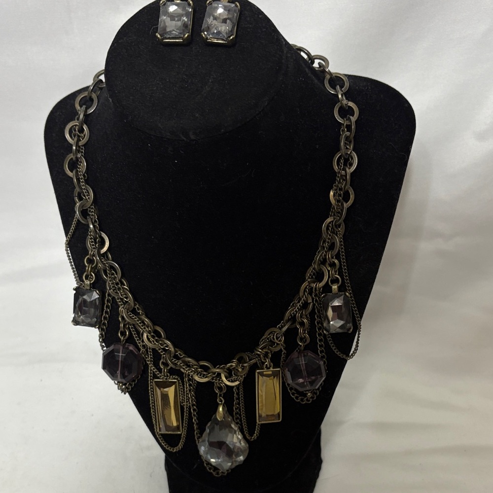 Premier Designs Dark Gold Swag Chain Necklace